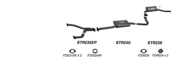Redback Exhaust 2 1/2" Cat Back System for Ford Fairmont (01/1998 - 09/2002), Falcon (01/1998 - 09/2002) - Brixton 4x4 - Buy Online Now!